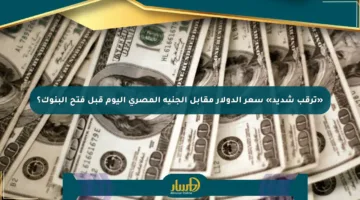 «ترقب شديد» سعر الدولار مقابل الجنيه المصري اليوم قبل فتح البنوك؟